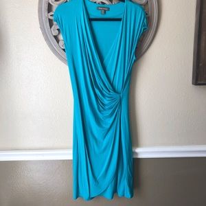 Tommy Bahama faux wrap dress size m turquoise